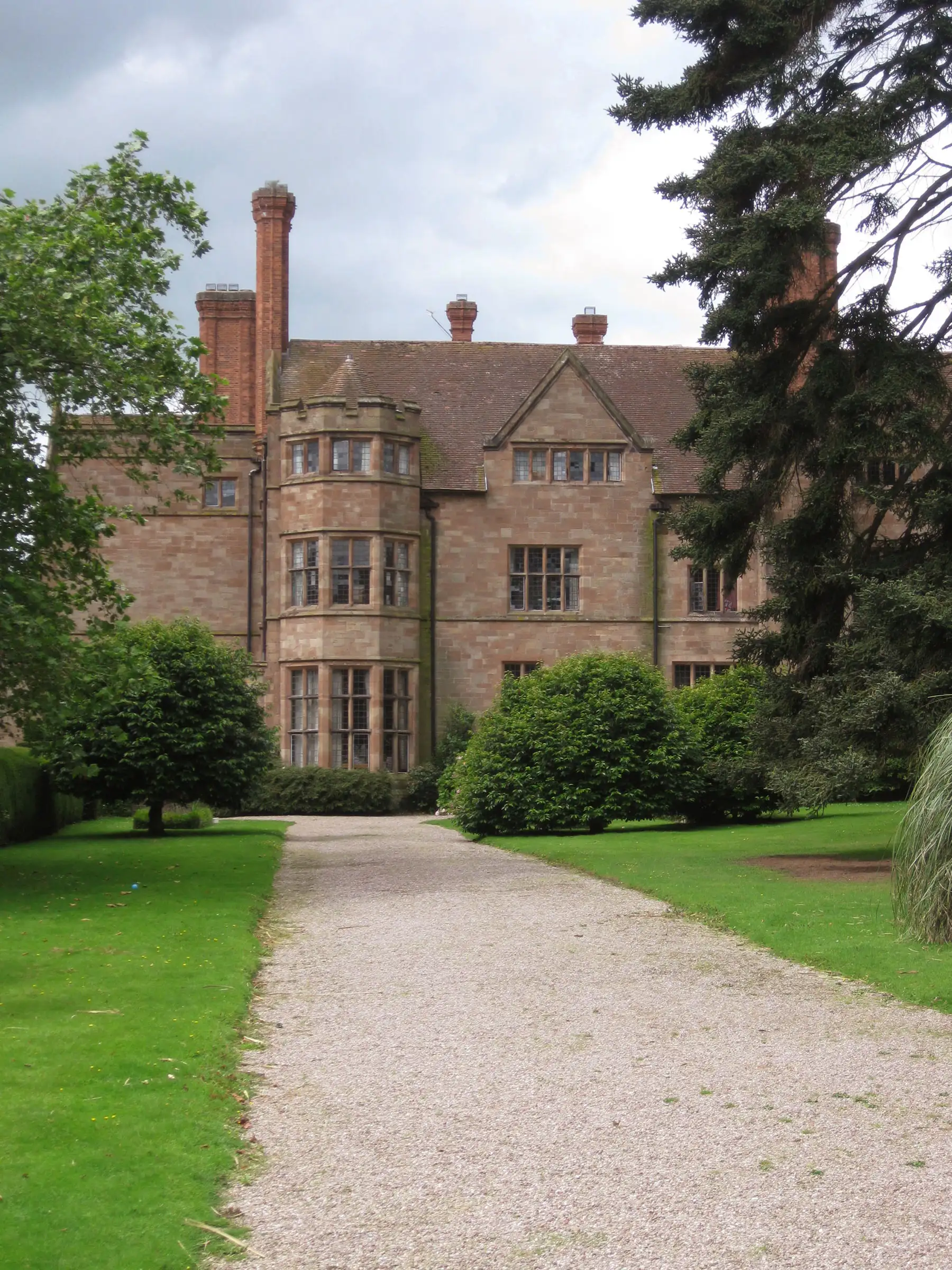 Driveway leading to Adcote Hall country house