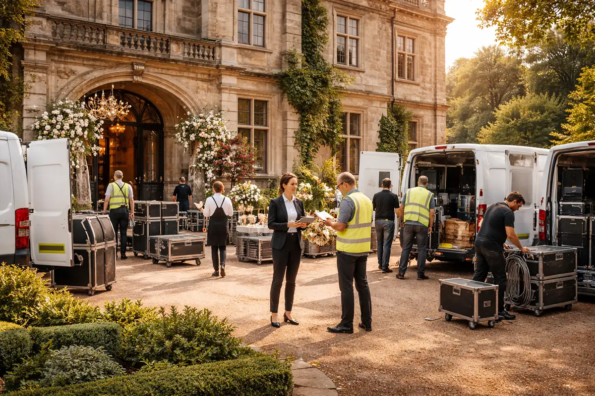 Wedding venue logistics and supplier coordination