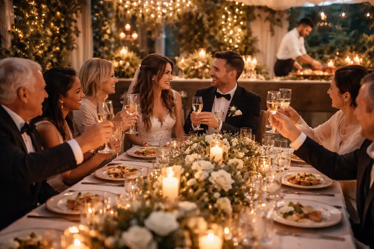Intimate wedding dinner guest experience