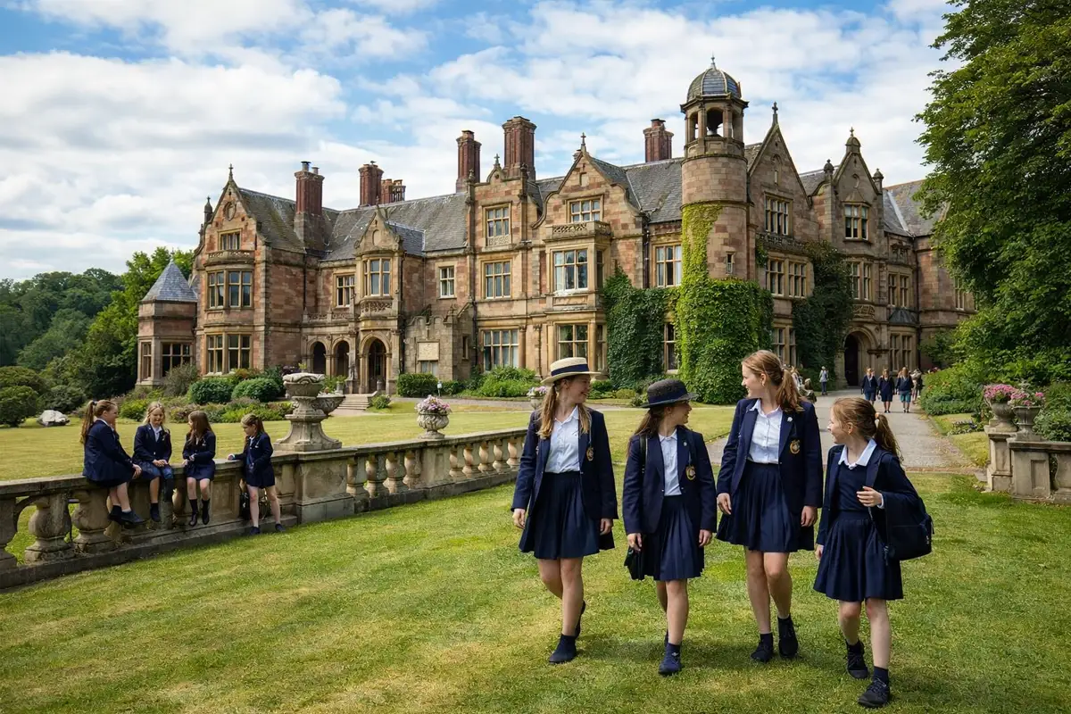 Adcote School for Girls historic manor exterior
