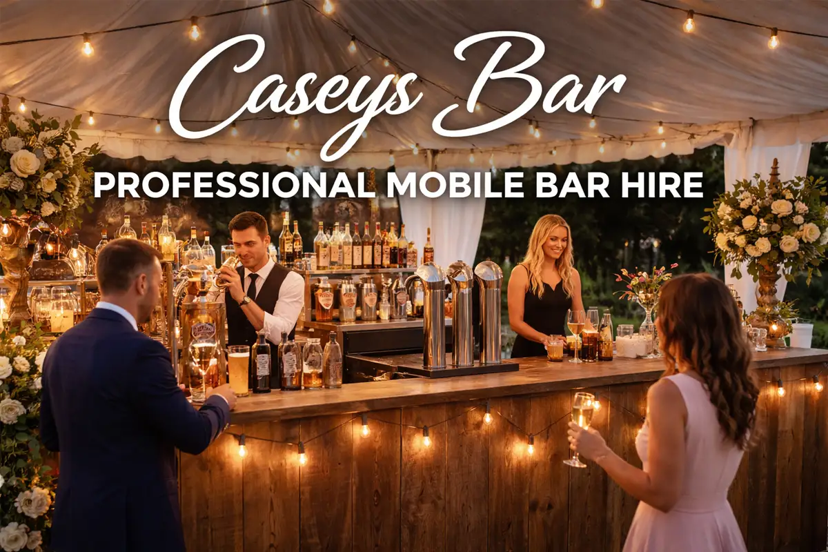 Mobile bar service at wedding venue