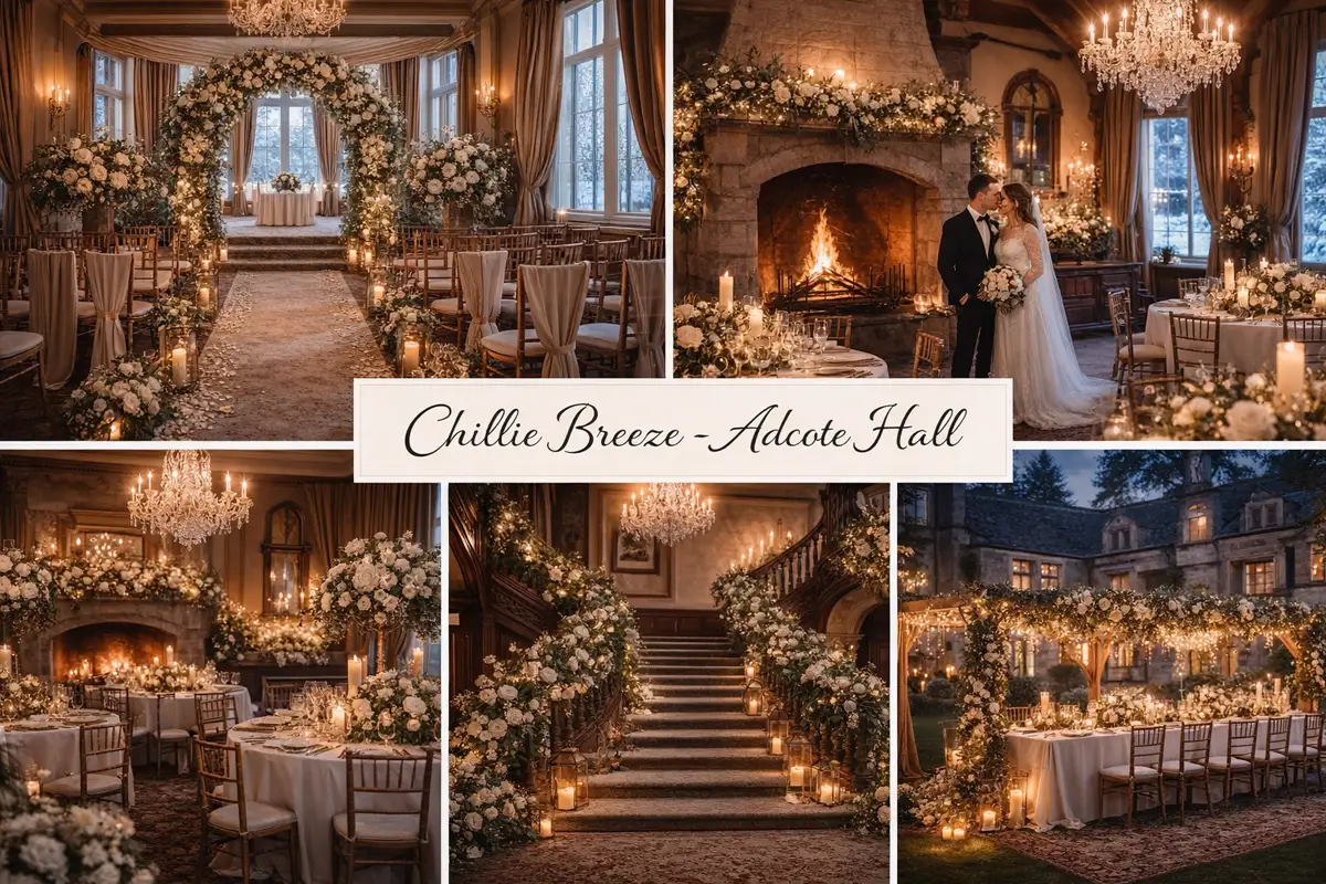 Wedding venue styling by Chillie Breeze at Adcote Hall
